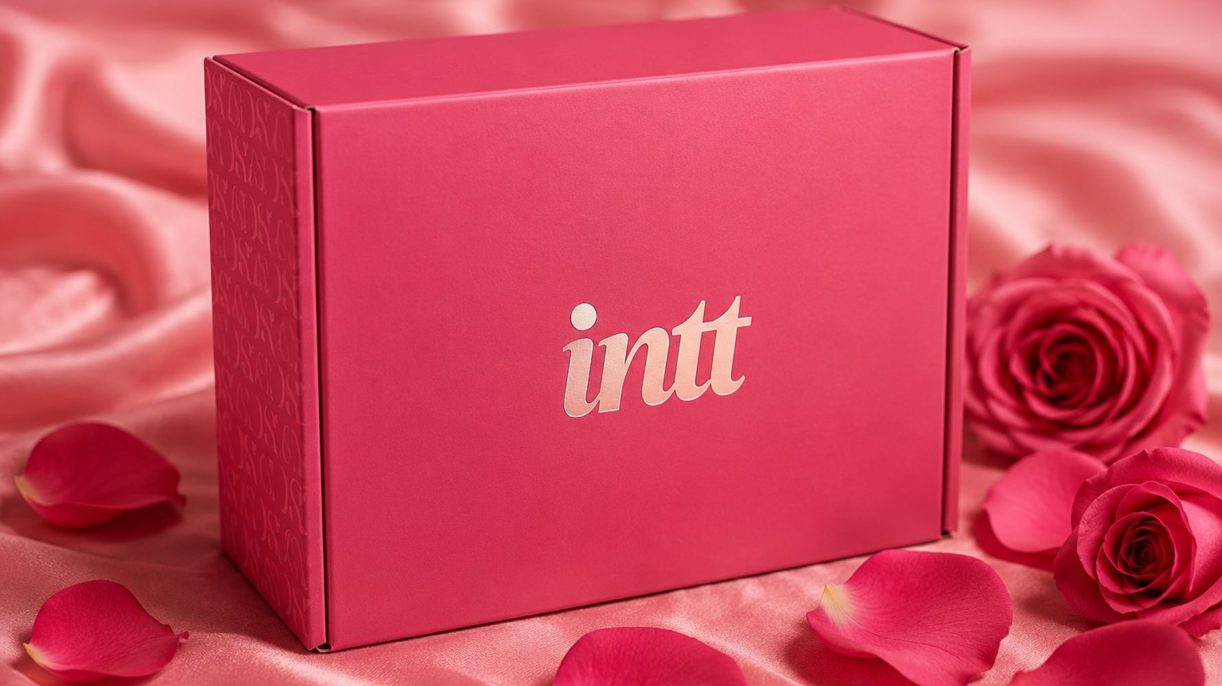 caixa rosa com logo da intt