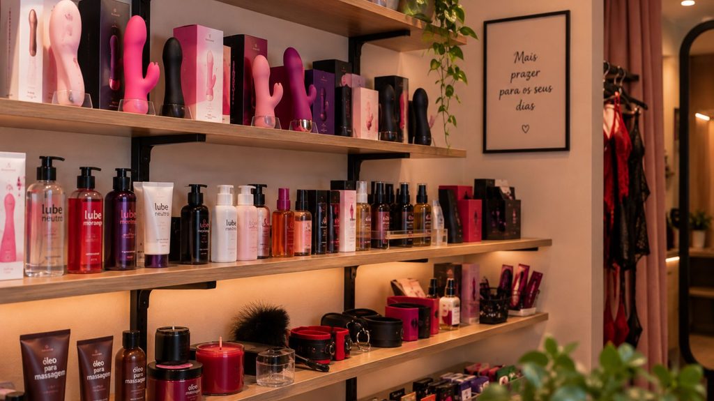 produtos sex shop na prateleira